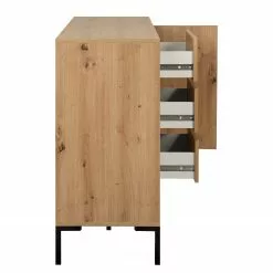 Loftscape Sideboard Brochet - Eiche Dekor / Schwarz -Büromöbel Verkaufsgeschäft 1000363051 220704 034 DETAILS P000000001000363051 1