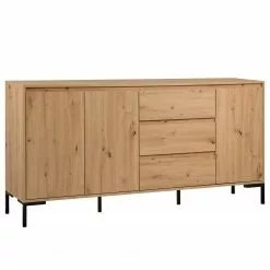 Loftscape Sideboard Brochet - Eiche Dekor / Schwarz -Büromöbel Verkaufsgeschäft 1000363051 220704 036 DETAILS P000000001000363051 1