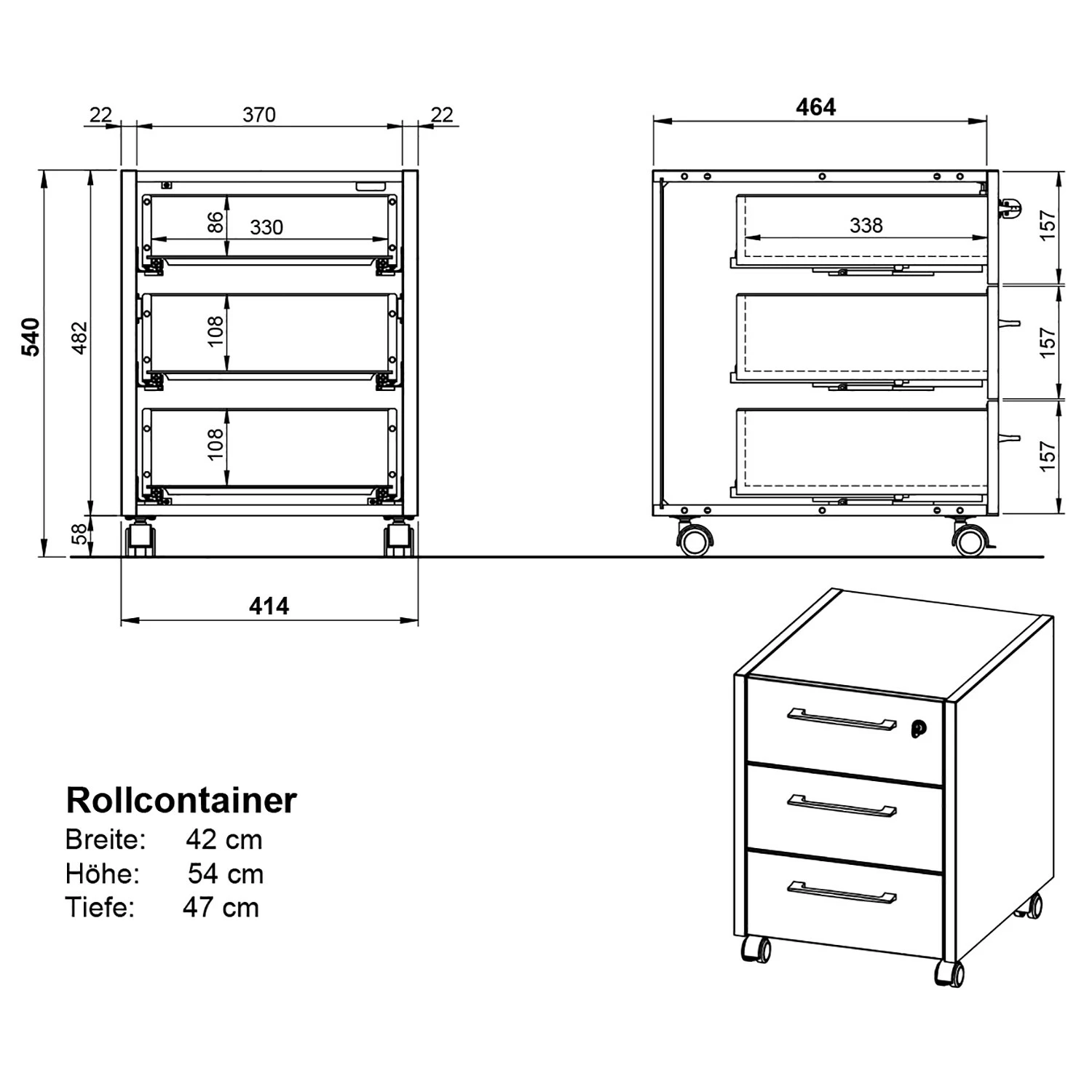 Germania Büroset GW-Pasadena IV - Graphit / Weiß 13 Germania Büroset GW-Pasadena IV - Graphit / Weiß – Bild 11