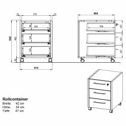 Germania Büroset GW-Pasadena - Graphit / Weiß 16 Germania Büroset GW-Pasadena - Graphit / Weiß -Büromöbel Verkaufsgeschäft 1000363830 220722 500 SKETCH DETAILS P000000001000363830 sketch