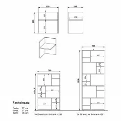 Germania Büroset GW-Pasadena III - Graphit / Weiß -Büromöbel Verkaufsgeschäft 1000363835 220722 502 SKETCH DETAILS P000000001000363835 sketch