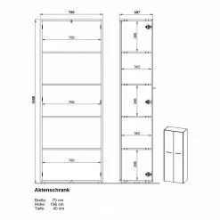 Germania Büroset GW-Pasadena III - Graphit / Weiß -Büromöbel Verkaufsgeschäft 1000363835 220722 504 SKETCH DETAILS P000000001000363835 sketch