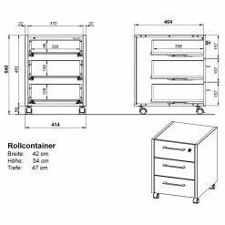 Germania Büroset GW-Pasadena V - Graphit / Weiß -Büromöbel Verkaufsgeschäft 1000363838 220722 501 SKETCH DETAILS P000000001000363838 sketch
