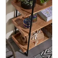 Red Living Regal Breitbride II - Akazie massiv / Metall - Akazie / Schwarz -Büromöbel Verkaufsgeschäft 1000363950 220714 023 MOOD DETAILS P000000001000363950 mood