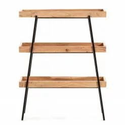 Red Living Regal Beitbridge I - Akazie massiv / Metall - Akazie / Schwarz -Büromöbel Verkaufsgeschäft 1000363959 220714 030 DETAILS P000000001000363959