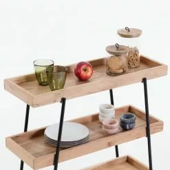 Red Living Regal Beitbridge I - Akazie massiv / Metall - Akazie / Schwarz -Büromöbel Verkaufsgeschäft 1000363959 220714 040 DETAILS P000000001000363959