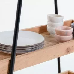 Red Living Regal Beitbridge I - Akazie massiv / Metall - Akazie / Schwarz -Büromöbel Verkaufsgeschäft 1000363959 220714 045 DETAILS P000000001000363959