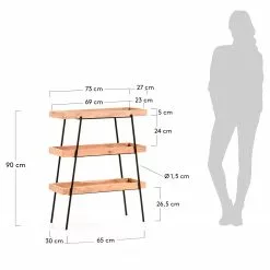 Red Living Regal Beitbridge I - Akazie massiv / Metall - Akazie / Schwarz -Büromöbel Verkaufsgeschäft 1000363959 220714 500 SKETCH DETAILS P000000001000363959 sketch