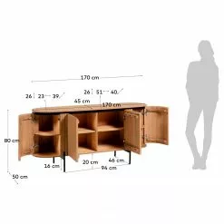 Red Living Sideboard Lusaka - Mango massiv -Büromöbel Verkaufsgeschäft 1000363961 220714 500 SKETCH DETAILS P000000001000363961 sketch