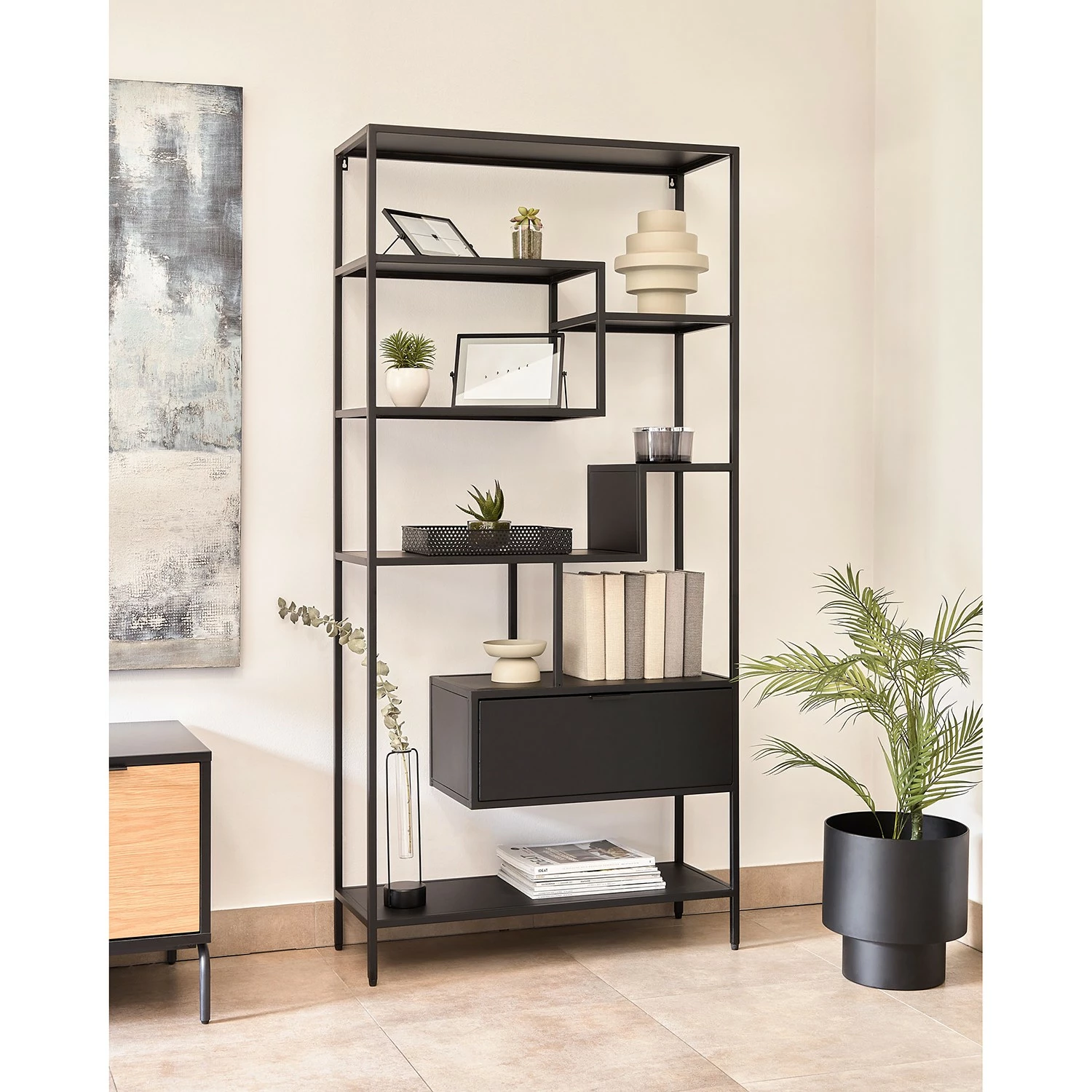 Loftscape Regal Blackrod - Metall - Schwarz 4 Loftscape Regal Blackrod - Metall - Schwarz – Bild 2