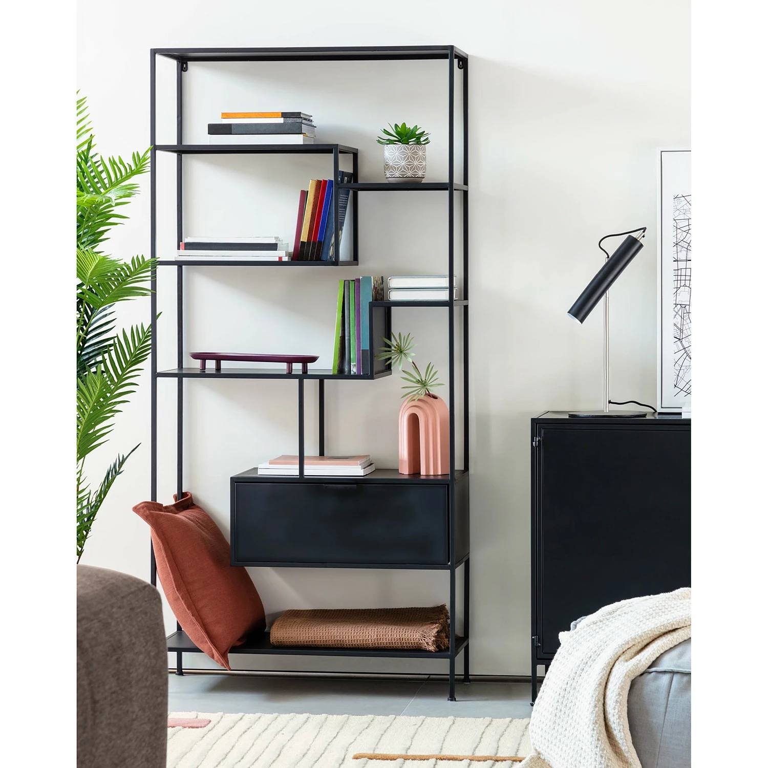 Loftscape Regal Blackrod - Metall - Schwarz 5 Loftscape Regal Blackrod - Metall - Schwarz – Bild 3