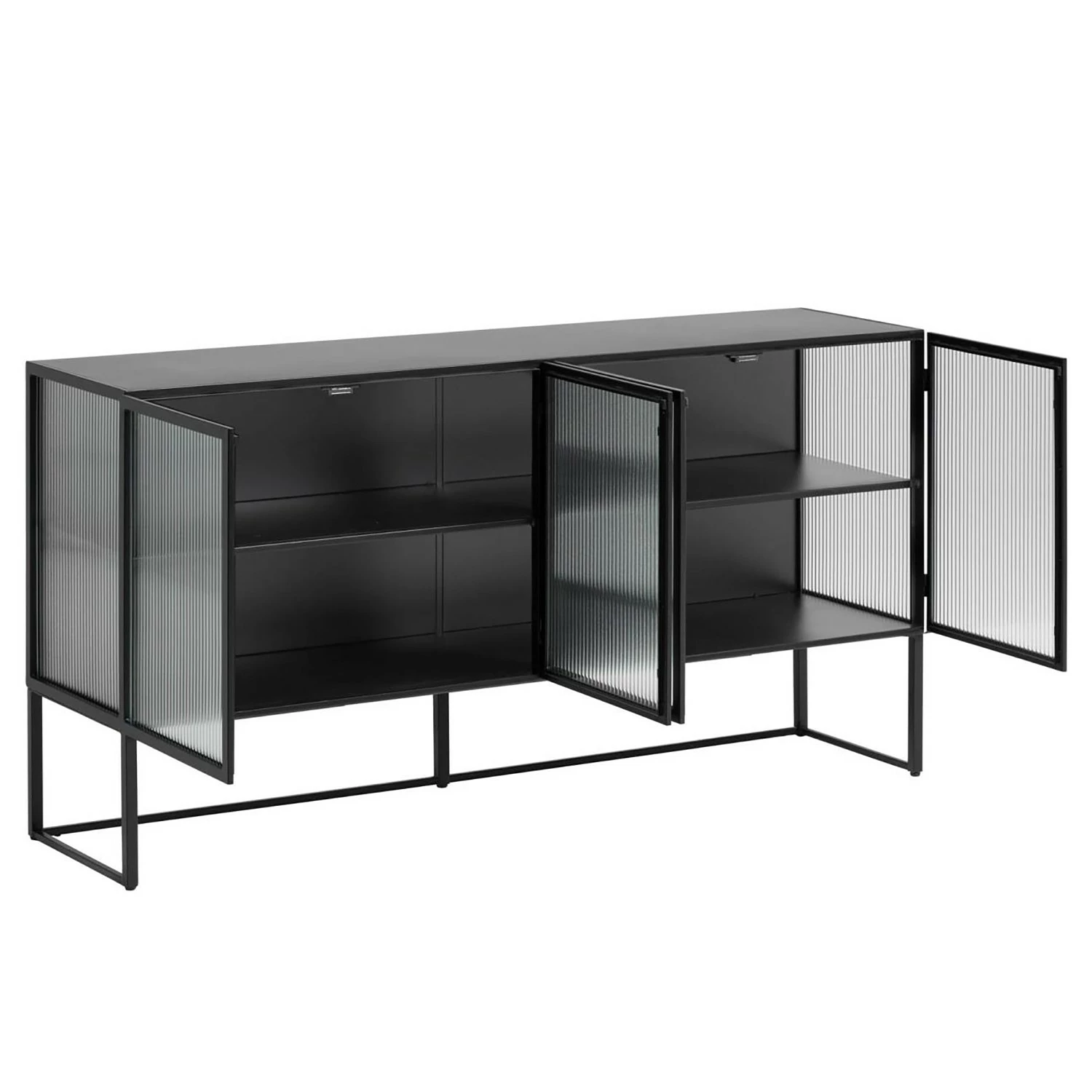 Loftscape Sideboard Tete - Glas / Metall - Schwarz 7 Loftscape Sideboard Tete - Glas / Metall - Schwarz – Bild 5