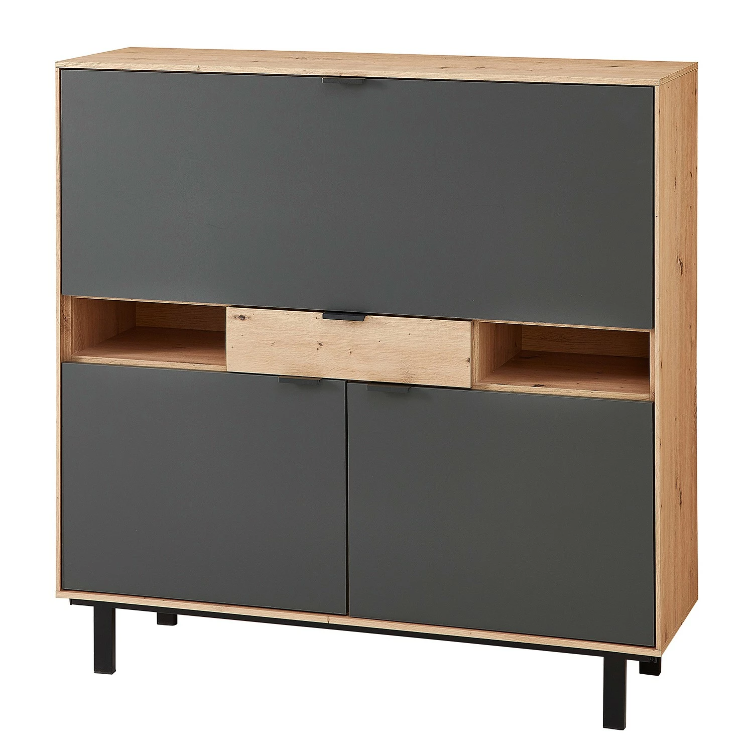 Fashion For Home Sekretär Leox - Graphit / Eiche Artisan Dekor 3 Fashion For Home Sekretär Leox - Graphit / Eiche Artisan Dekor