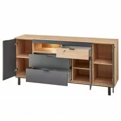 Fashion For Home Sideboard Leox - Inkl. Beleuchtung - Graphit / Eiche Artisan Dekor 9 Fashion For Home Sideboard Leox - Inkl. Beleuchtung - Graphit / Eiche Artisan Dekor -Büromöbel Verkaufsgeschäft 1000364263 220719 040 DETAILS P000000001000364263