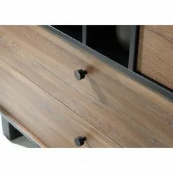 Red Living Sideboard Trylith I - Eiche Rustikal Dekor / Schwarz -Büromöbel Verkaufsgeschäft 1000364622 220719 060 DETAILS P000000001000364622