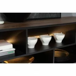 Red Living Sideboard Trylith II - Eiche Rustikal Dekor / Schwarz -Büromöbel Verkaufsgeschäft 1000364623 220719 060 DETAILS P000000001000364623