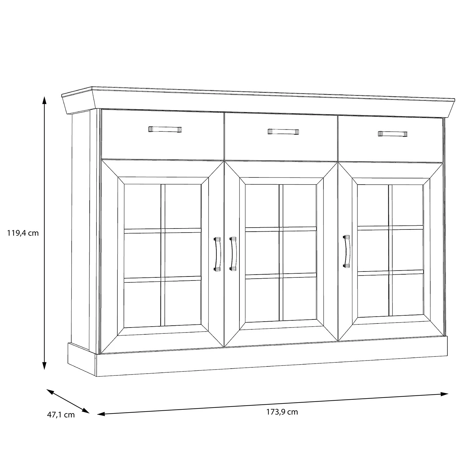 Ridgevalley Sideboard Boolamore III - Eiche Dekor 7 Ridgevalley Sideboard Boolamore III - Eiche Dekor – Bild 5