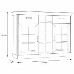 Ridgevalley Sideboard Boolamore II - Eiche Dekor -Büromöbel Verkaufsgeschäft 1000364895 220722 500 SKETCH DETAILS P000000001000364895 sketch