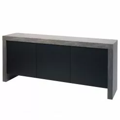 Temahome Sideboard Kobe II - Schwarz / Beton Dekor