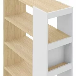 Temahome Regal Ella - Echtholzfurnier - Weiß / Eiche -Büromöbel Verkaufsgeschäft 1000366656 220906 070 DETAILS P000000001000366656