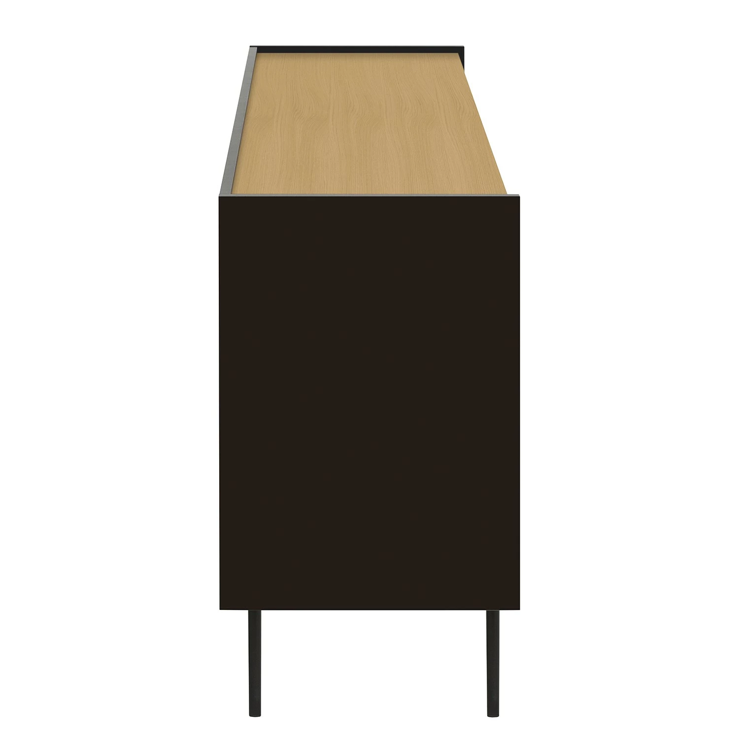 Temahome Sideboard Radio - Echtholzfurnier - Schwarz / Eiche 7 Temahome Sideboard Radio - Echtholzfurnier - Schwarz / Eiche – Bild 5