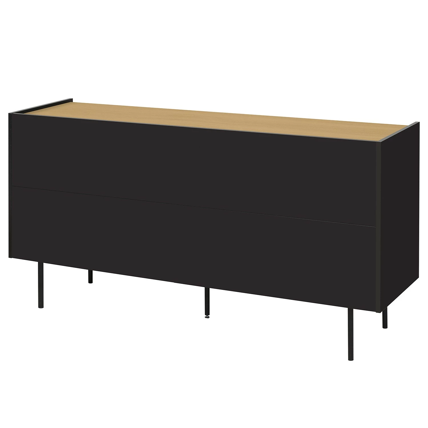 Temahome Sideboard Radio - Echtholzfurnier - Schwarz / Eiche 8 Temahome Sideboard Radio - Echtholzfurnier - Schwarz / Eiche – Bild 6