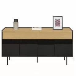 Temahome Sideboard Radio - Echtholzfurnier - Schwarz / Eiche 18 Temahome Sideboard Radio - Echtholzfurnier - Schwarz / Eiche -Büromöbel Verkaufsgeschäft 1000366695 220906 070 DETAILS P000000001000366695