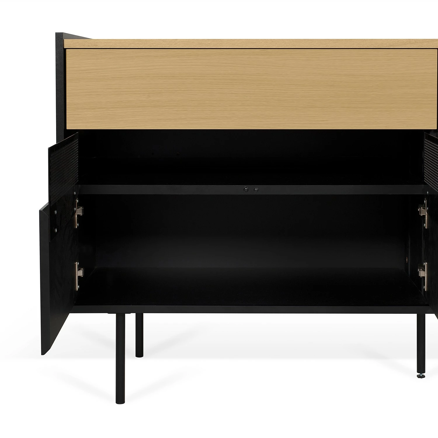 Temahome Sideboard Radio - Echtholzfurnier - Schwarz / Eiche 10 Temahome Sideboard Radio - Echtholzfurnier - Schwarz / Eiche – Bild 8