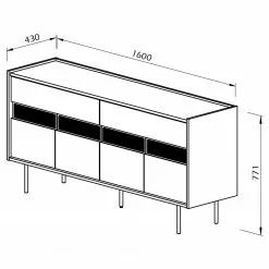 Temahome Sideboard Radio - Echtholzfurnier - Schwarz / Eiche 20 Temahome Sideboard Radio - Echtholzfurnier - Schwarz / Eiche -Büromöbel Verkaufsgeschäft 1000366695 220906 500 SKETCH DETAILS P000000001000366695 sketch