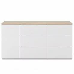 Temahome Sideboard Join V - Weiß / Eiche -Büromöbel Verkaufsgeschäft 1000366702 220906 040 DETAILS P000000001000366702
