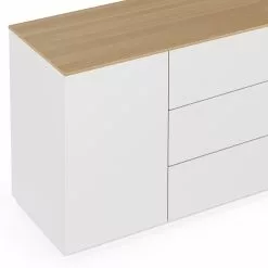 Temahome Sideboard Join V - Weiß / Eiche -Büromöbel Verkaufsgeschäft 1000366702 220906 050 DETAILS P000000001000366702