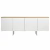 Temahome Sideboard Edge - Echtholzfurnier - / Weiß / Eiche