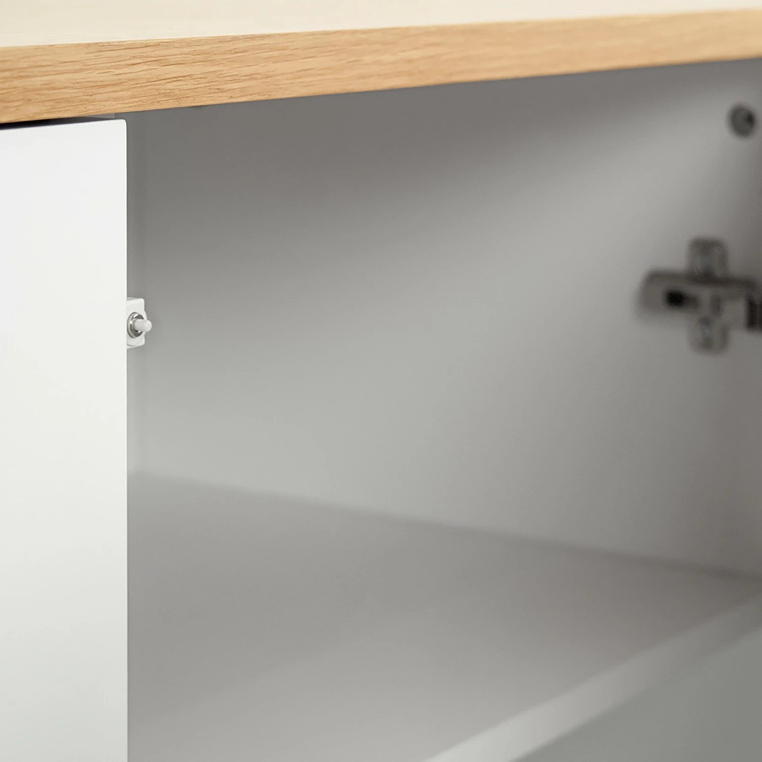 Temahome Sideboard Edge - Echtholzfurnier - / Weiß / Eiche 8 Temahome Sideboard Edge - Echtholzfurnier - / Weiß / Eiche – Bild 6