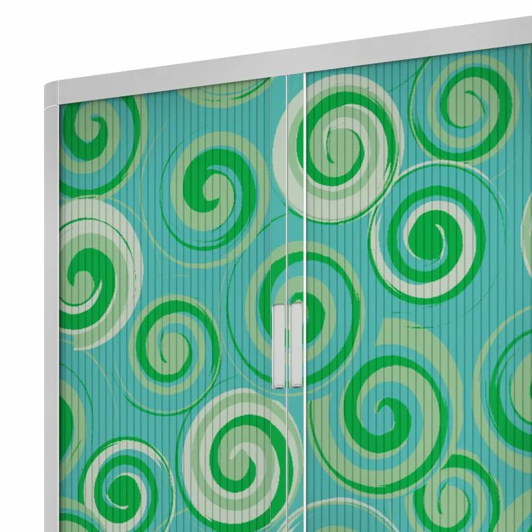 EasyOffice by Paperflow Rollladenschrank easyOffice Graphique II - Hellblau / Grün - Höhe: 204 cm 6 EasyOffice by Paperflow Rollladenschrank easyOffice Graphique II - Hellblau / Grün - Höhe: 204 cm – Bild 4