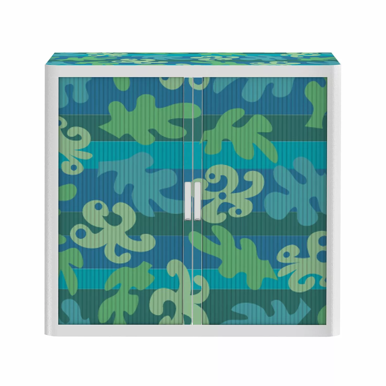 EasyOffice by Paperflow Rollladenschrank easyOffice - Papier Peints III - Blau / Grün - Höhe: 104 cm 5 EasyOffice by Paperflow Rollladenschrank easyOffice - Papier Peints III - Blau / Grün - Höhe: 104 cm – Bild 3