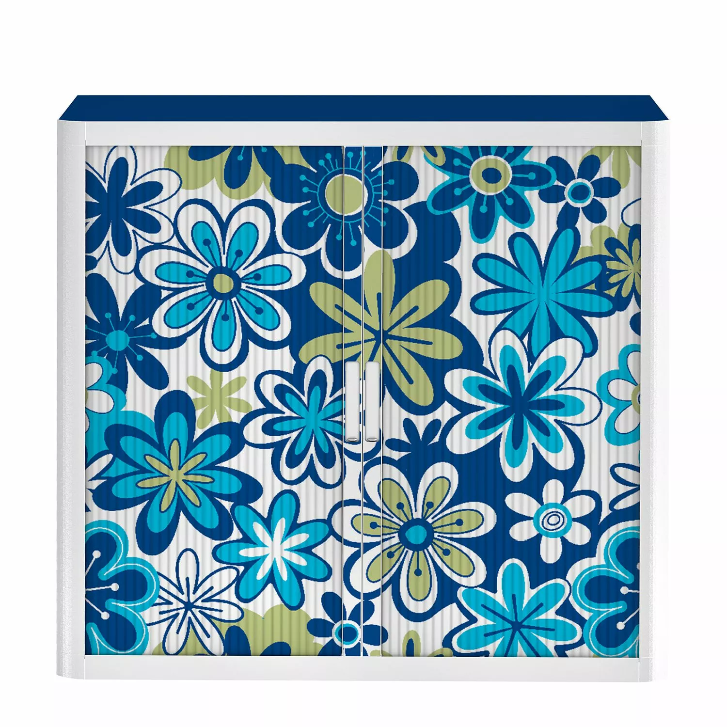 EasyOffice by Paperflow Rollladenschrank easyOffice - Papier Peints V - Blau - Höhe: 104 cm 4 EasyOffice by Paperflow Rollladenschrank easyOffice - Papier Peints V - Blau - Höhe: 104 cm – Bild 2