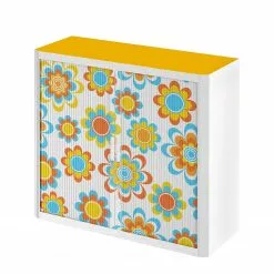 EasyOffice by Paperflow Rollladenschrank easyOffice - Papiers Peints II - Mehrfarbig - Höhe: 104 cm