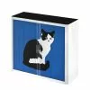 EasyOffice by Paperflow Rollladenschrank easyOffice Pop Art Cat - Weiß / Blau -Büromöbel Verkaufsgeschäft aktenschrank easyoffice pop art cat weiss blau 1955694
