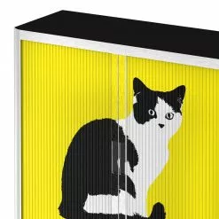 EasyOffice by Paperflow Rollladenschrank easyOffice Pop Art Cat - Weiß / Gelb 12 EasyOffice by Paperflow Rollladenschrank easyOffice Pop Art Cat - Weiß / Gelb -Büromöbel Verkaufsgeschäft aktenschrank easyoffice pop art cat weiss gelb 1888010