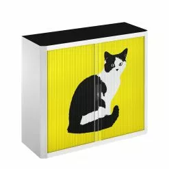 EasyOffice by Paperflow Rollladenschrank easyOffice Pop Art Cat - Weiß / Gelb 11 EasyOffice by Paperflow Rollladenschrank easyOffice Pop Art Cat - Weiß / Gelb -Büromöbel Verkaufsgeschäft aktenschrank easyoffice pop art cat weiss gelb 1888018