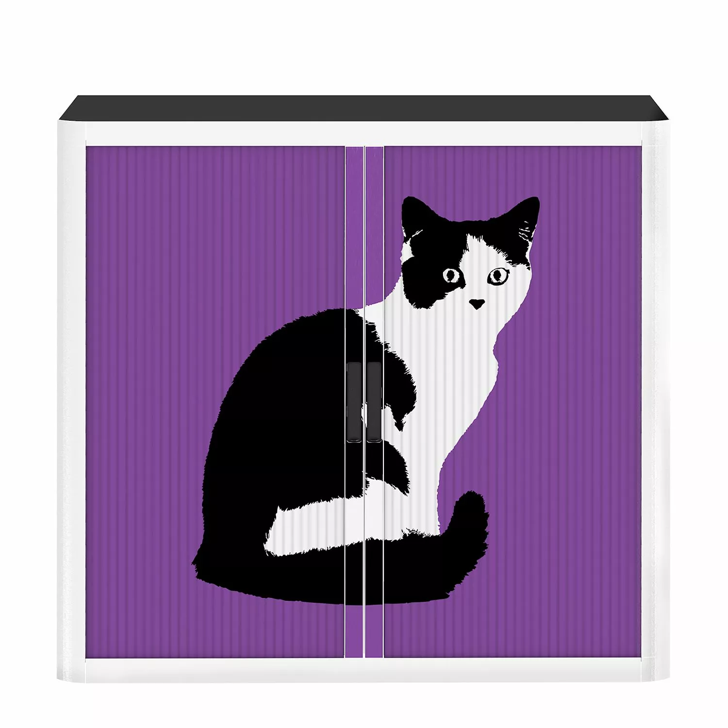 EasyOffice by Paperflow Rollladenschrank easyOffice Pop Art Cat - Weiß / Lila 5 EasyOffice by Paperflow Rollladenschrank easyOffice Pop Art Cat - Weiß / Lila – Bild 3
