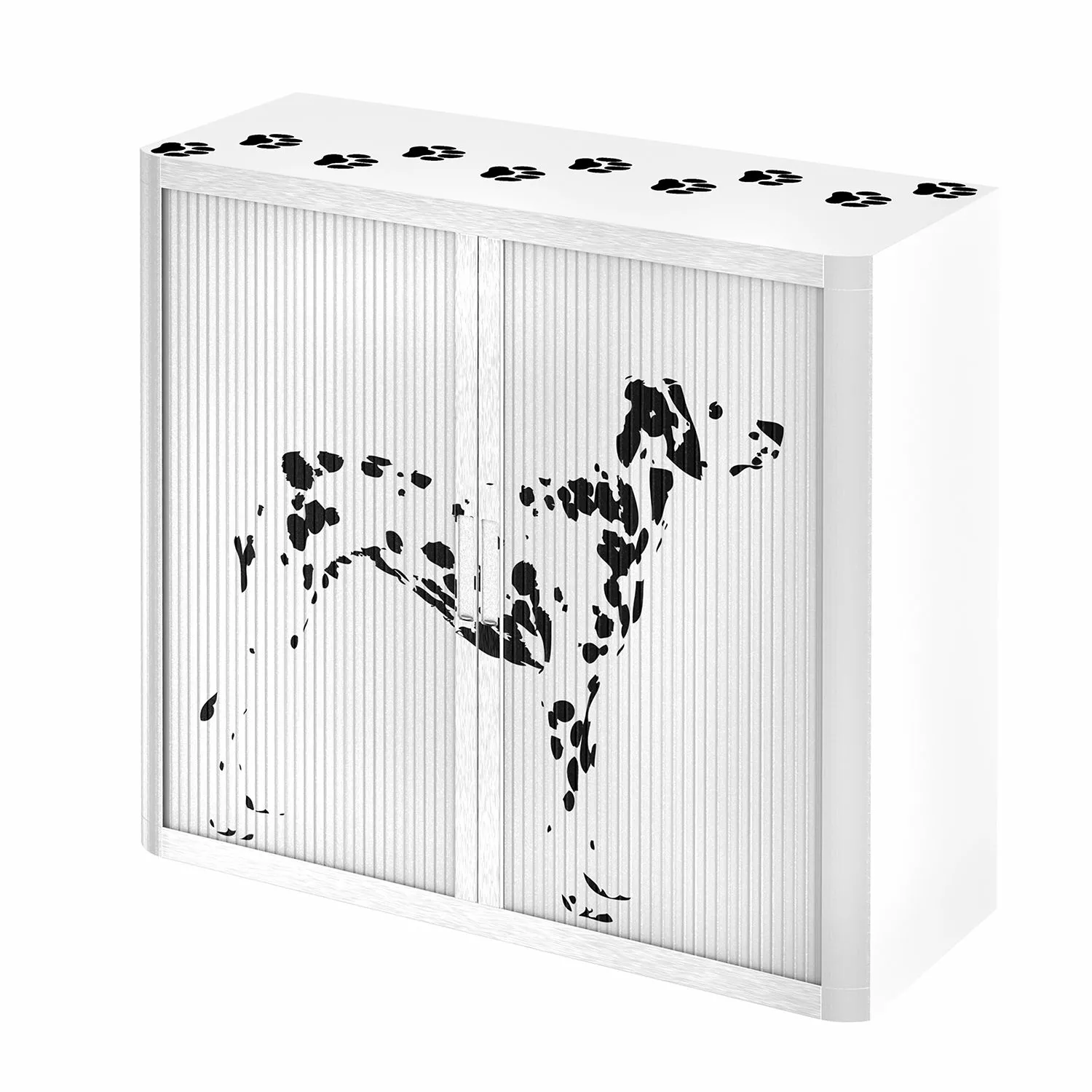 EasyOffice by Paperflow Rollladenschrank easyOffice - Pop Art Dalmatian - Schwarz / Weiß 3 EasyOffice by Paperflow Rollladenschrank easyOffice - Pop Art Dalmatian - Schwarz / Weiß