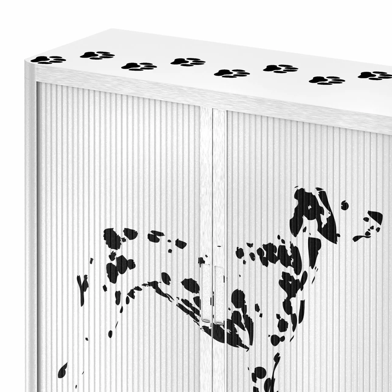 EasyOffice by Paperflow Rollladenschrank easyOffice - Pop Art Dalmatian - Schwarz / Weiß 7 EasyOffice by Paperflow Rollladenschrank easyOffice - Pop Art Dalmatian - Schwarz / Weiß – Bild 5