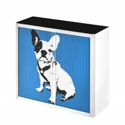 EasyOffice by Paperflow Rollladenschrank easyOffice Pop Art Dog - Weiß / Blau