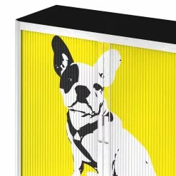 EasyOffice by Paperflow Rollladenschrank easyOffice Pop Art Dog - Weiß / Gelb -Büromöbel Verkaufsgeschäft aktenschrank easyoffice pop art dog weiss gelb 1956342