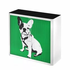 EasyOffice by Paperflow Rollladenschrank easyOffice Pop Art Dog - Weiß / Grün