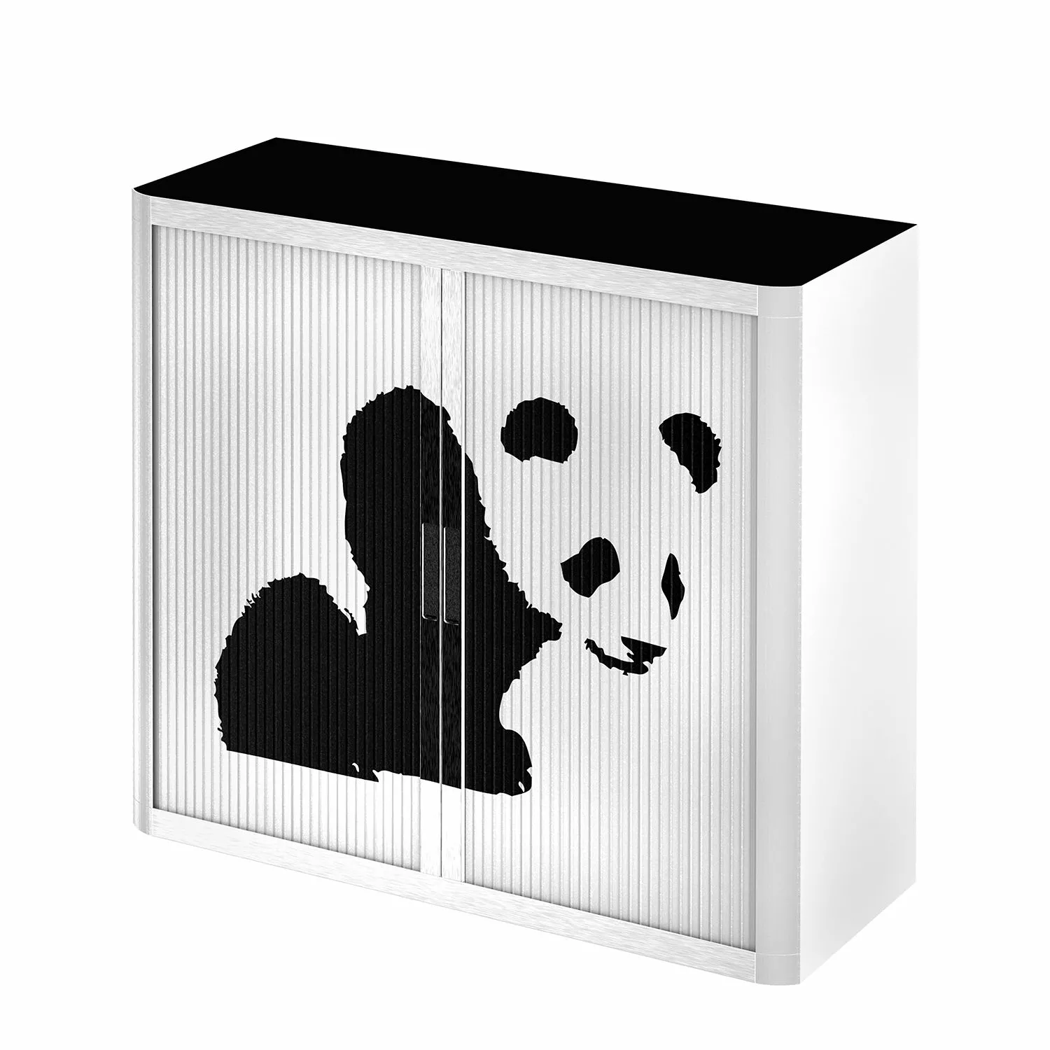 EasyOffice by Paperflow Rollladenschrank easyOffice - Pop Art Panda - Weiß / Schwarz 3 EasyOffice by Paperflow Rollladenschrank easyOffice - Pop Art Panda - Weiß / Schwarz