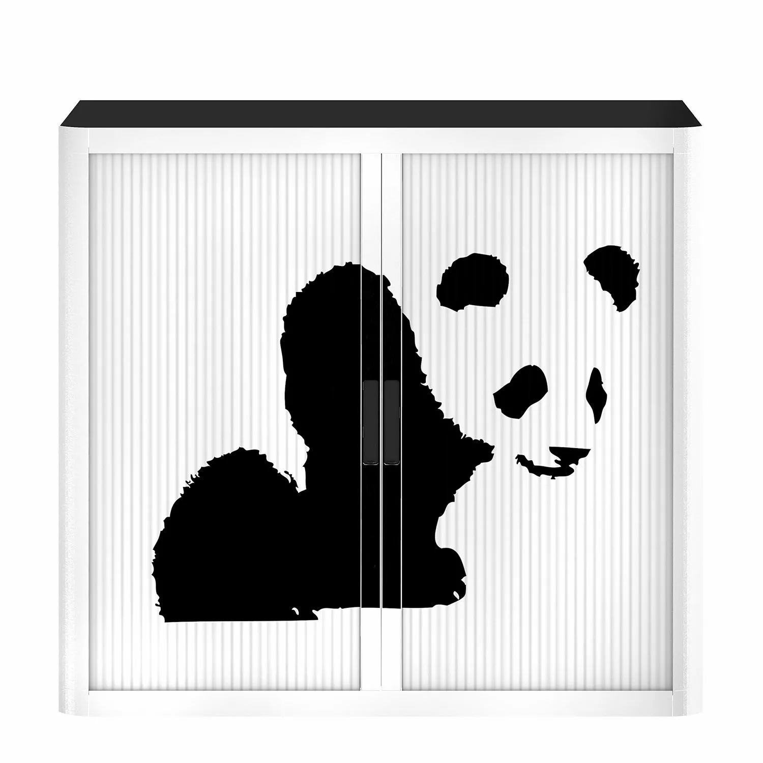 EasyOffice by Paperflow Rollladenschrank easyOffice - Pop Art Panda - Weiß / Schwarz 6 EasyOffice by Paperflow Rollladenschrank easyOffice - Pop Art Panda - Weiß / Schwarz – Bild 4