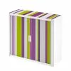 EasyOffice by Paperflow Rollladenschrank easyOffice Rayures - Lila / Weiß - Höhe: 104 cm -Büromöbel Verkaufsgeschäft aktenschrank easyoffice rayures 104 cm 1891062