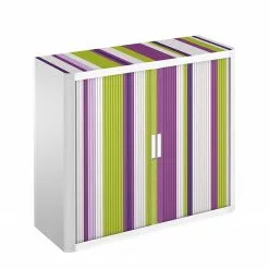 EasyOffice by Paperflow Rollladenschrank easyOffice Rayures - Lila / Weiß - Höhe: 104 cm 11 EasyOffice by Paperflow Rollladenschrank easyOffice Rayures - Lila / Weiß - Höhe: 104 cm -Büromöbel Verkaufsgeschäft aktenschrank easyoffice rayures 104 cm 1891074